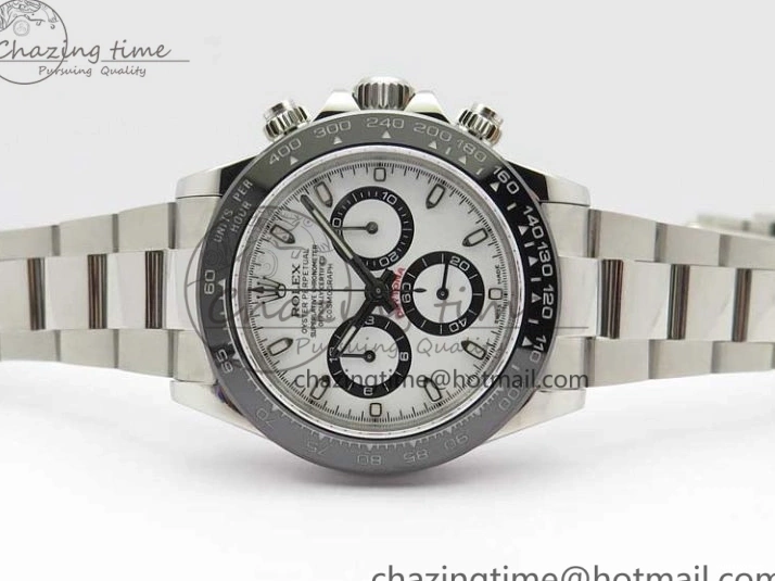 116500 Bracelet Noob Bezel Ceramic Edition Daytona A7750 White SS on 1:1 Dial Best 0520